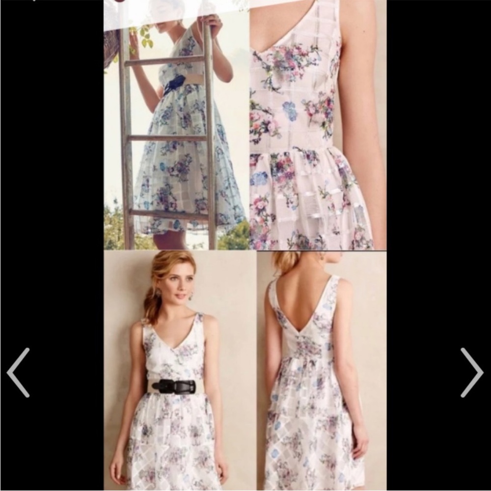 NWT Anthropologie Maeve White A-Line Midi Dress Size 12